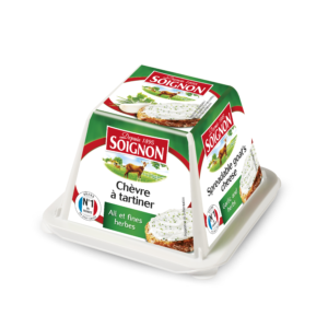 SPREADABLE GOAT CHEESE PYRAMID 140G - GARLIC AND HERBS